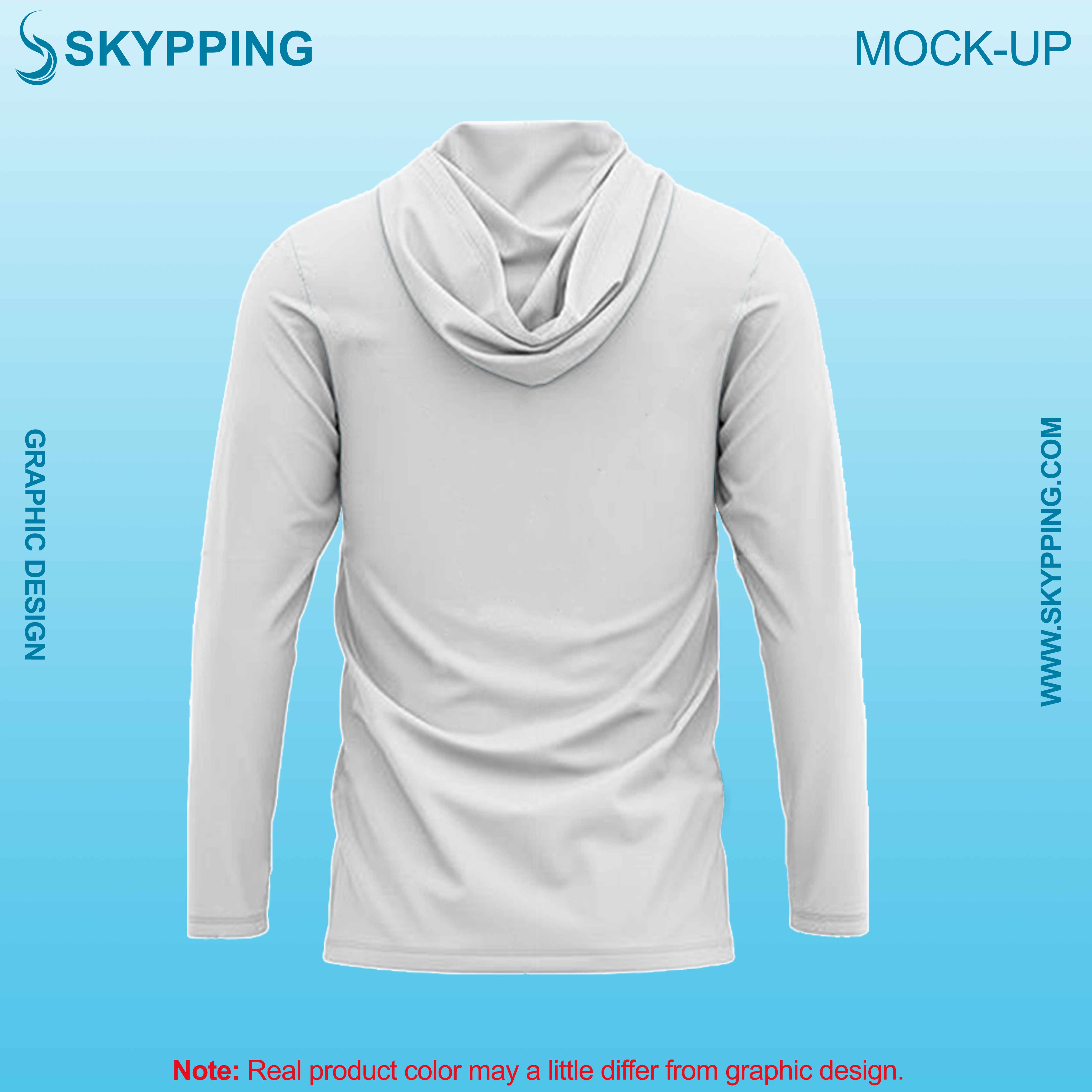 Hooded Long sleeve set-in style round neck t-shirts for men